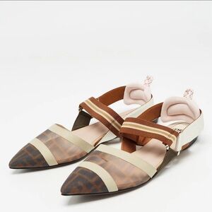 Fendi Zucca Tricolor Colibri Flats
